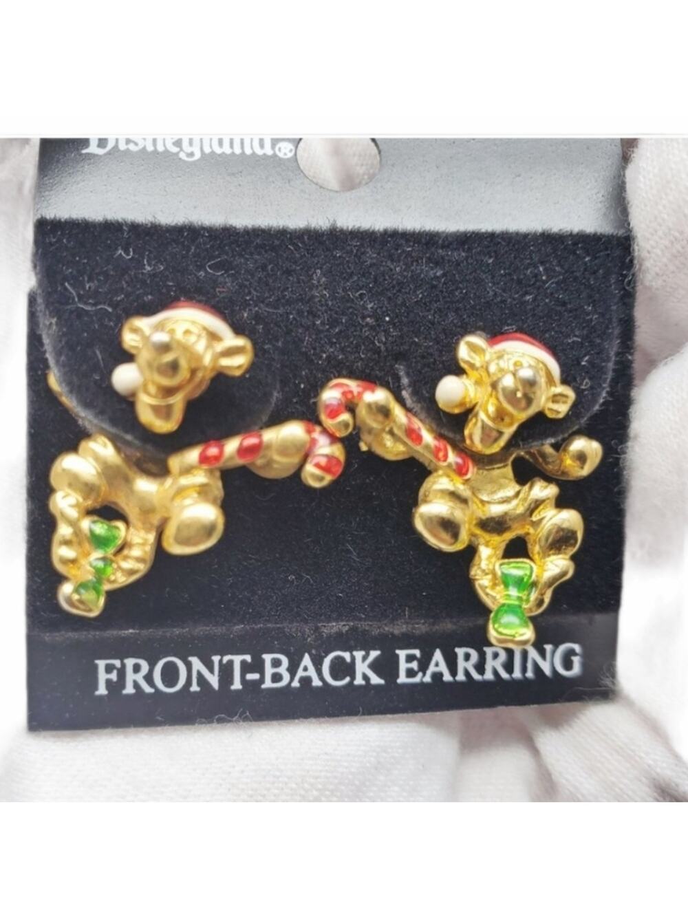 Rare Disney Parks Tigger Christmas Earrings NIP